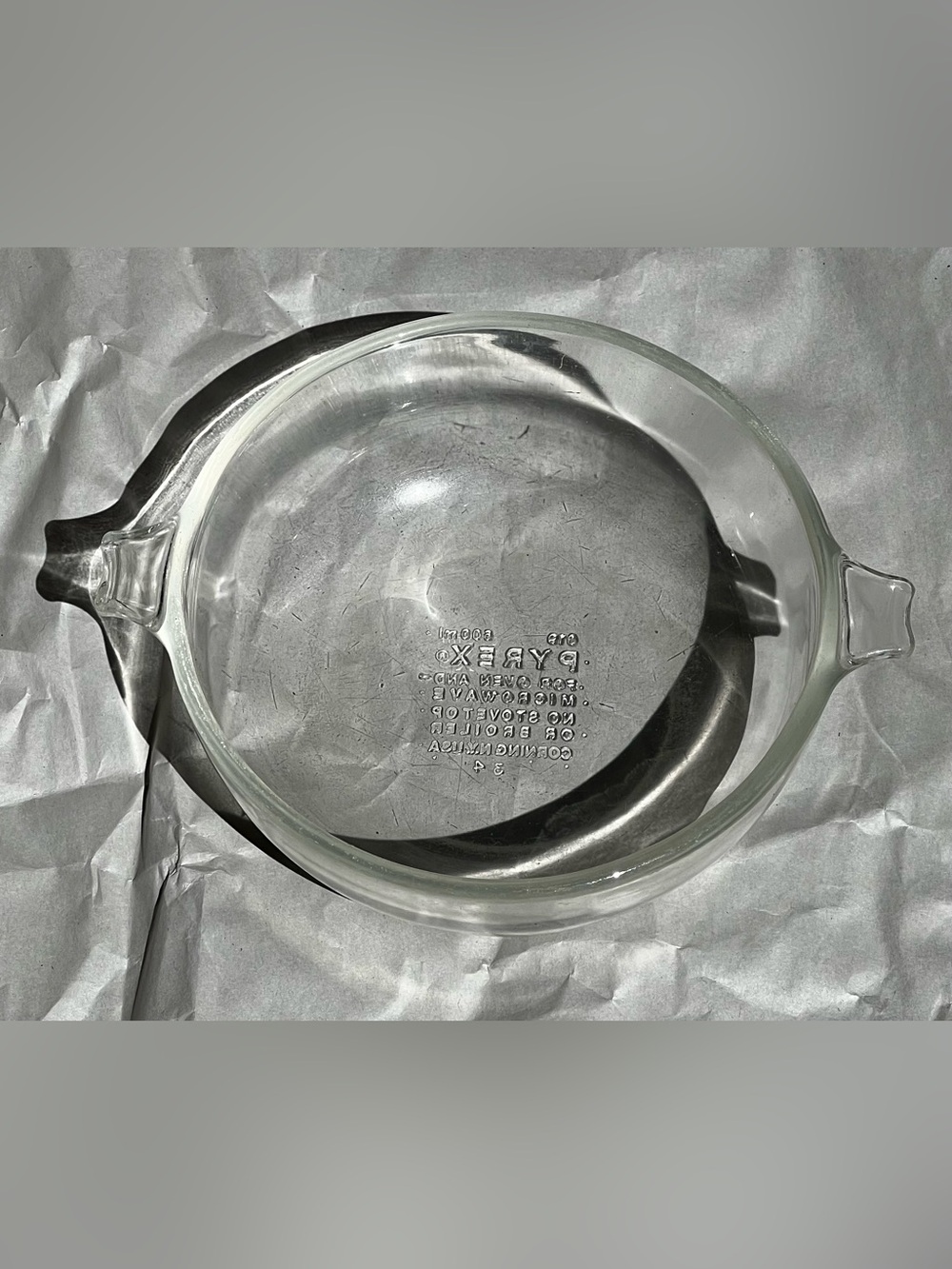 Pyrex Vintage 20oz Clear Glass Mini Casserole Dish Made USA Bowl No Lid #019